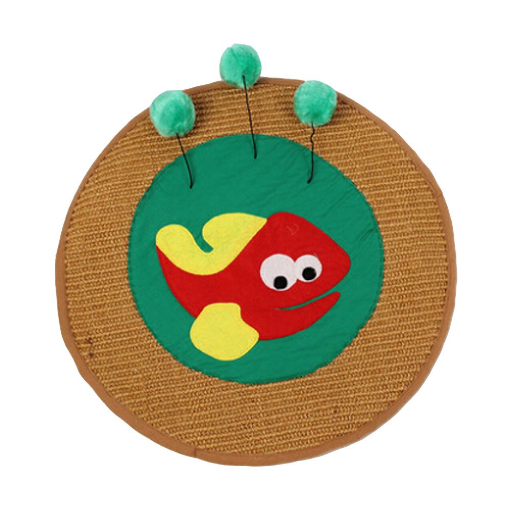 [Happy Fish] Pet Toy- Cat Scratching Pad/Board,Cat Mat,GREEN (43*43cm)