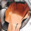 Waterproof Pet Car Seat Cover Dog Travel Mat for Rear Seat, Orange Cloud