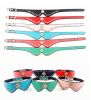 Cute PET Bling Bling Collar Beautiful Dog Leather Basic Collar M(27-31CM) BLUE