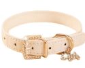 Rhinestone Pet Collars - Dog Leashes - Pet Supplies -- White Marbling