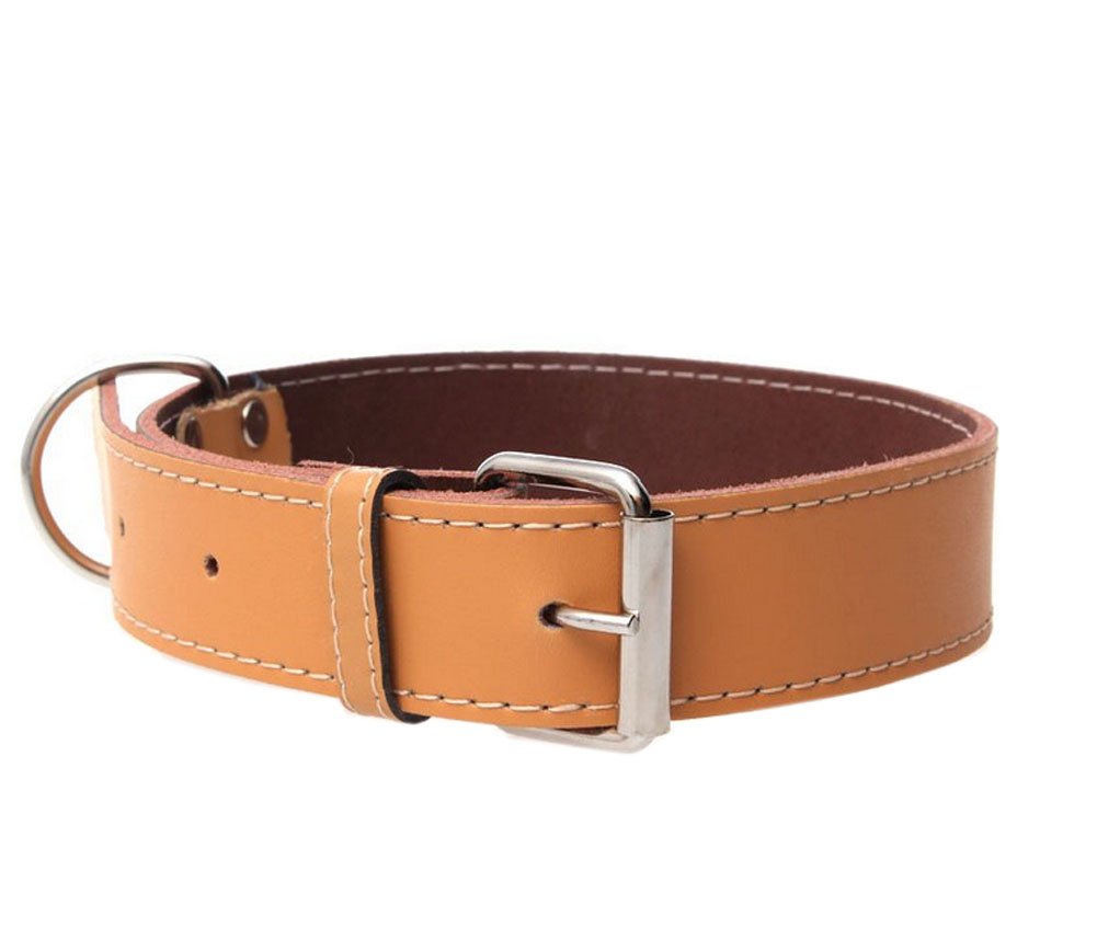 Adjustable PU Leather Pure Style Collar for Pets Dogs/Cats (17~22 Inch)