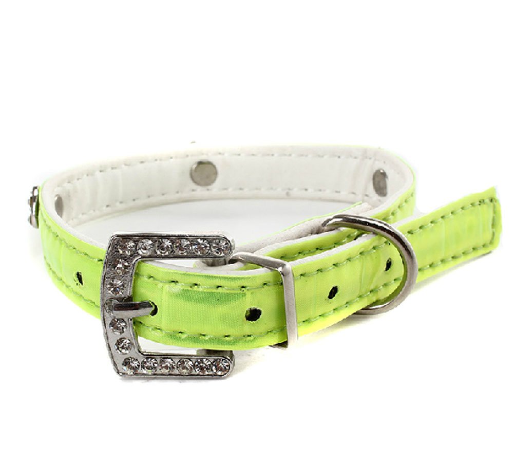 Adjustable Rhinestone Studded Color Collar for Dogs (Size:W1.4cm, L37cm)