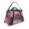 Pet Carrier Soft Sided Travel Bag for Small dogs & cats- Airline Approved, Pink