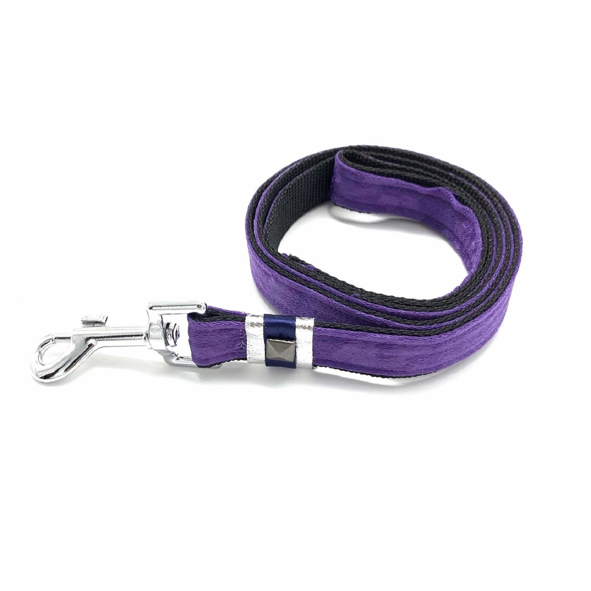 Fenrir purple leopard leash