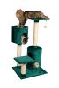 Armarkat 43-Inch Wooden Step Cat Tower Tree Condo Scratcher Kitten House-Dark Green