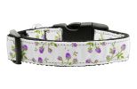 Roses Nylon Ribbon Collar Purple Medium