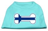 Bone Shaped Finland Flag Screen Print Shirts Aqua M (12)