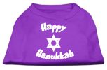 Happy Hanukkah Screen Print Shirt Purple Medium (12)