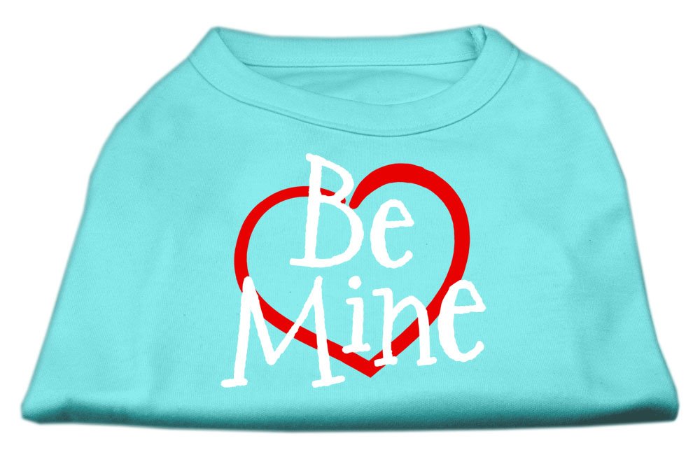 Be Mine Screen Print Shirt Aqua Large(14)
