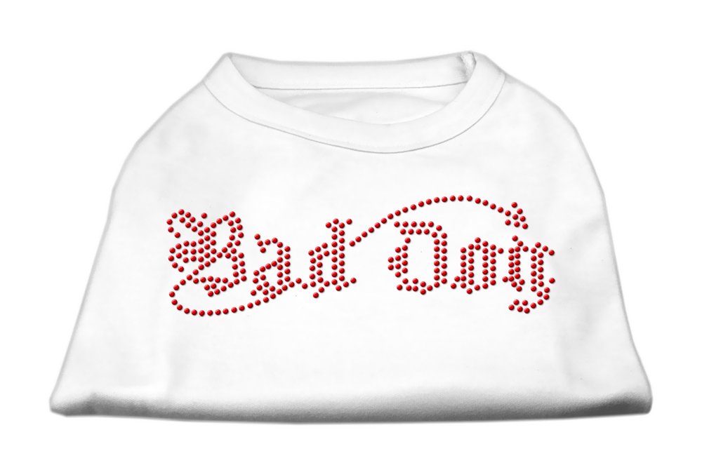 Bad Dog Rhinestone Shirts White XXXL(20)