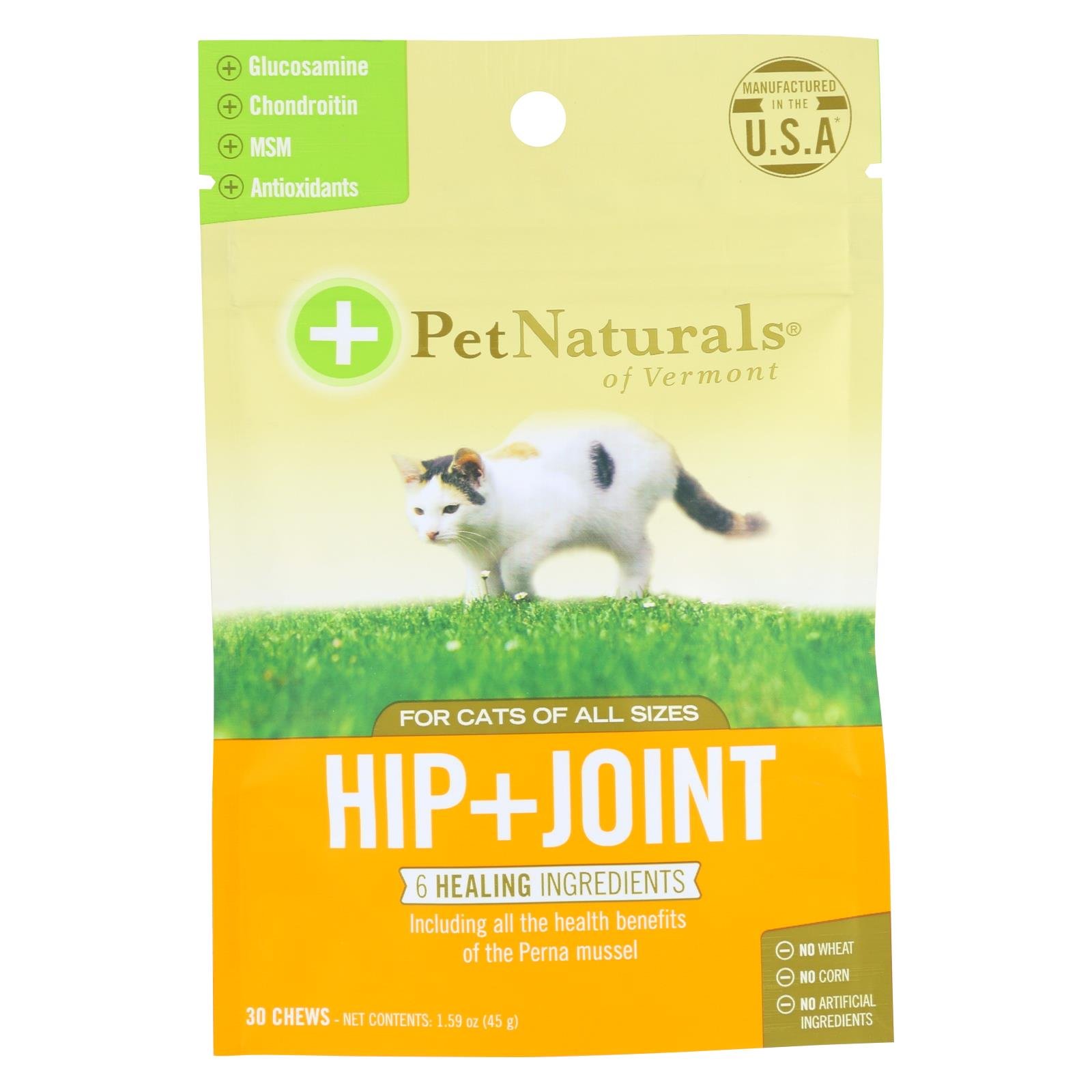 Pet Naturals Of Vermont Hip + Joint Supplement For Cats Of All Sizes  - 1 Each - 30 CT