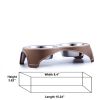Plastic Framed Double Diner Pet Bowl in Stainless Steel, Large, Gold and Silver-Set of 6