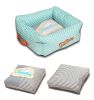 Touchdog Polka-Striped Polo Easy Wash Squared Fashion Dog Bed