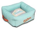 Touchdog Polka-Striped Polo Easy Wash Squared Fashion Dog Bed