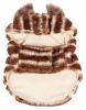Pet Life  Luxe 'Tira-Poochoo' Tiramisu Patterned Mink Dog Coat Jacket