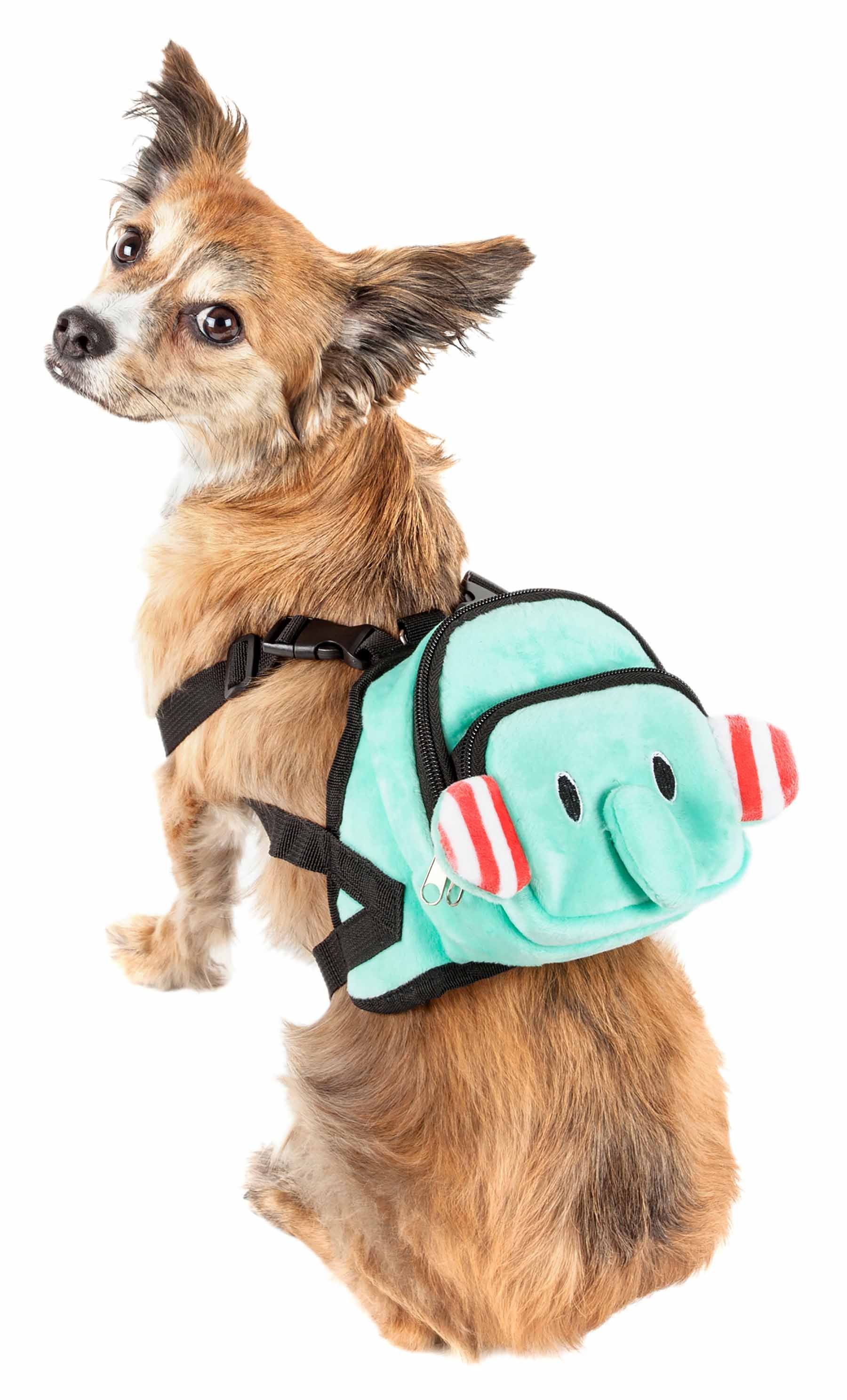 Pet Life  'Dumbone' Dual-Pocketed Compartmental Animated Dog Harness Backpack