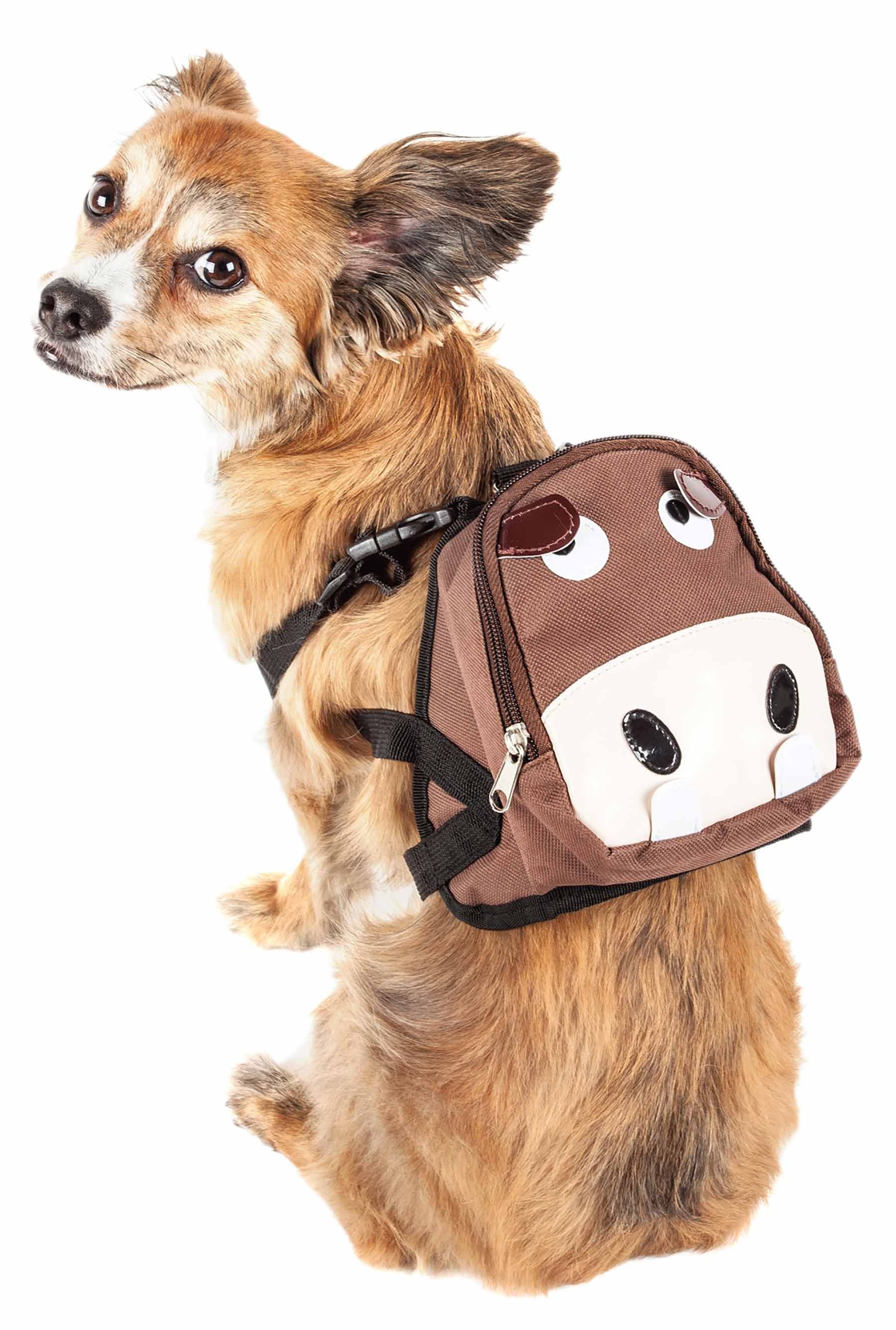 Pet Life  'Mooltese' Large-Pocketed Compartmental Animated Dog Harness Backpack