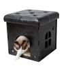 Pet Life Foldaway Collapsible Designer Cat House Furniture Bench
