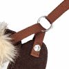 Pet Life  Luxe 'Furracious' 2-In-1 Mesh Reversed Adjustable Dog Harness-Leash W/ Removable Fur Collar