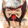 Pet Life  Luxe 'Dapperbone' 2-In-1 Mesh Reversed Adjustable Dog Harness-Leash W/ Fashion Bowtie