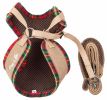 Pet Life  Luxe 'Dapperbone' 2-In-1 Mesh Reversed Adjustable Dog Harness-Leash W/ Fashion Bowtie