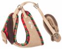Pet Life  Luxe 'Dapperbone' 2-In-1 Mesh Reversed Adjustable Dog Harness-Leash W/ Fashion Bowtie