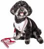 Pet Life  Luxe 'Spawling' 2-In-1 Mesh Reversed Adjustable Dog Harness-Leash W/ Fashion Bowtie