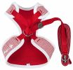 Pet Life  Luxe 'Spawling' 2-In-1 Mesh Reversed Adjustable Dog Harness-Leash W/ Fashion Bowtie