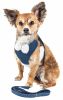 Pet Life  Luxe 'Pom Draper' 2-In-1 Mesh Reversed Adjustable Dog Harness-Leash W/ Pom-Pom Bowtie