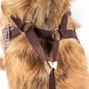 Pet Life  Luxe 'Houndsome' 2-In-1 Mesh Reversible Plaided Collared Adjustable Dog Harness-Leash
