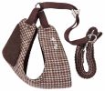 Pet Life  Luxe 'Houndsome' 2-In-1 Mesh Reversible Plaided Collared Adjustable Dog Harness-Leash