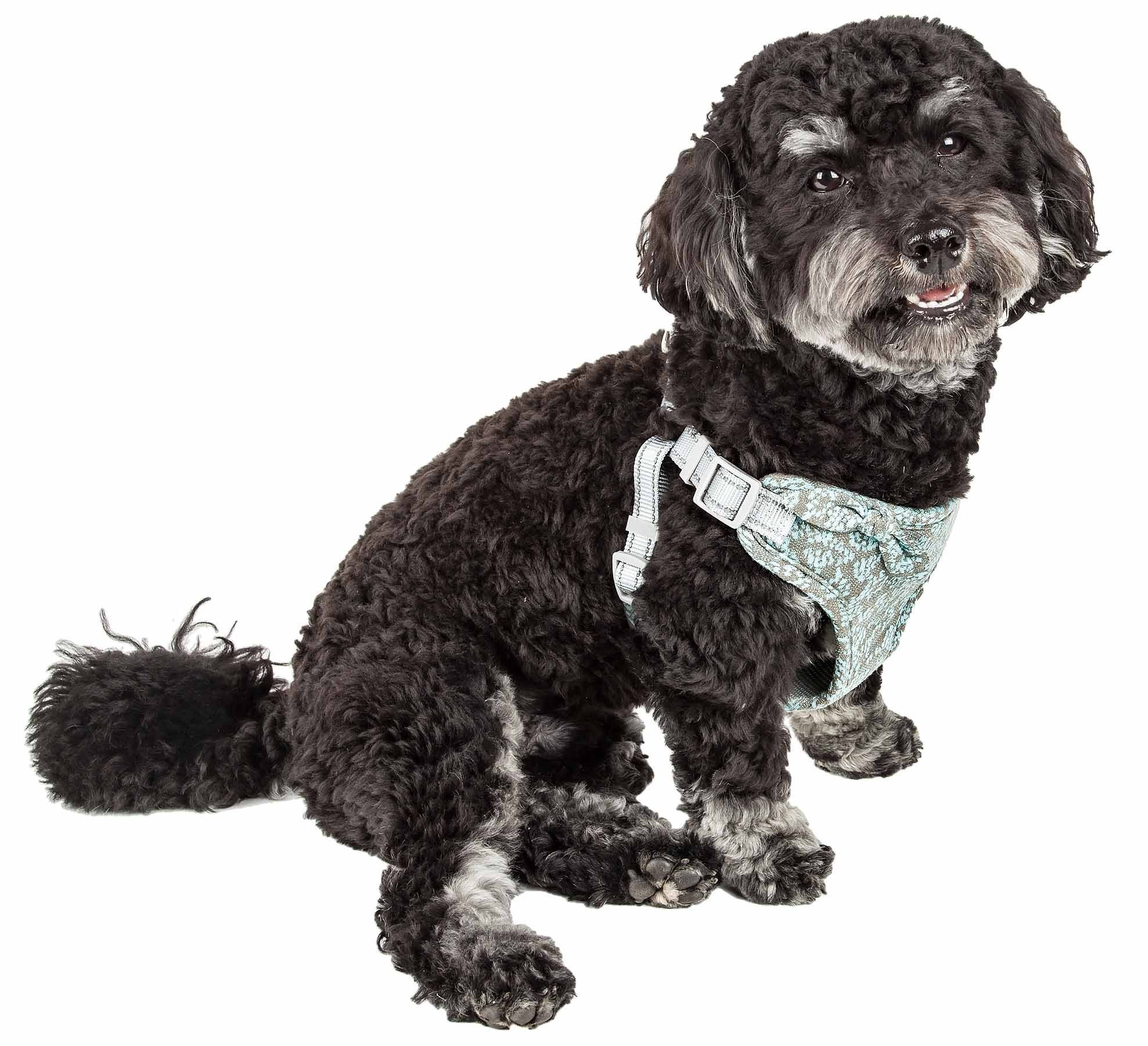 Pet Life  'Fidomite' Mesh Reversible And Breathable Adjustable Dog Harness W/ Designer Bowtie
