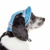Pet Life  'Sea Spot Sun' Uv Protectant Adjustable Fashion Mesh Brimmed Dog Hat Cap