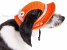Pet Life  'Sea Spot Sun' Uv Protectant Adjustable Fashion Mesh Brimmed Dog Hat Cap