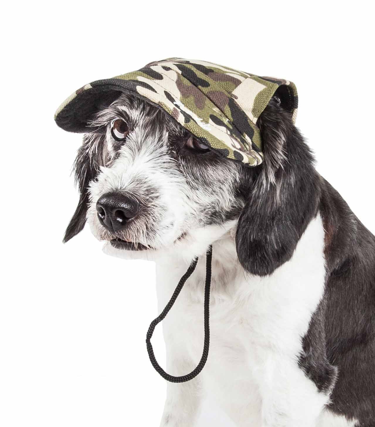 Pet Life  'Torrential Downfour' Camouflage Uv Protectant Adjustable Fashion Dog Hat Cap