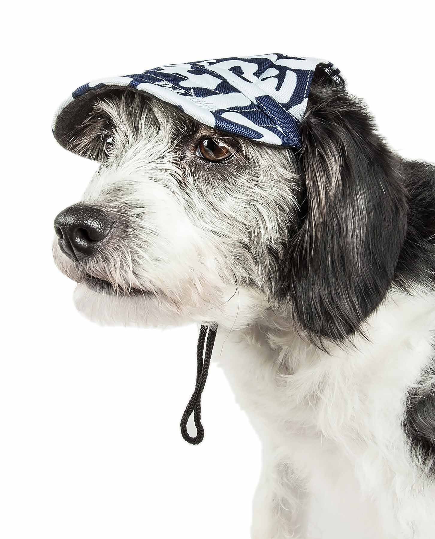 Pet Life  'Bone Cappa' Graffiti Sculptured Uv Protectant Adjustable Fashion Dog Hat Cap
