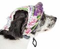 Pet Life  'Botanic Bark' Floral Uv Protectant Adjustable Fashion Canopy Brimmed Dog Hat Cap