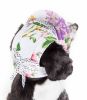Pet Life  'Botanic Bark' Floral Uv Protectant Adjustable Fashion Canopy Brimmed Dog Hat Cap