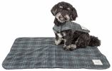 Touchdog  2-In-1 Windowpane Plaided Dog Jacket With Matching Reversible Dog Mat