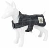 Touchdog  2-In-1 Windowpane Plaided Dog Jacket With Matching Reversible Dog Mat