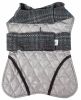 Touchdog  2-In-1 Windowpane Plaided Dog Jacket With Matching Reversible Dog Mat