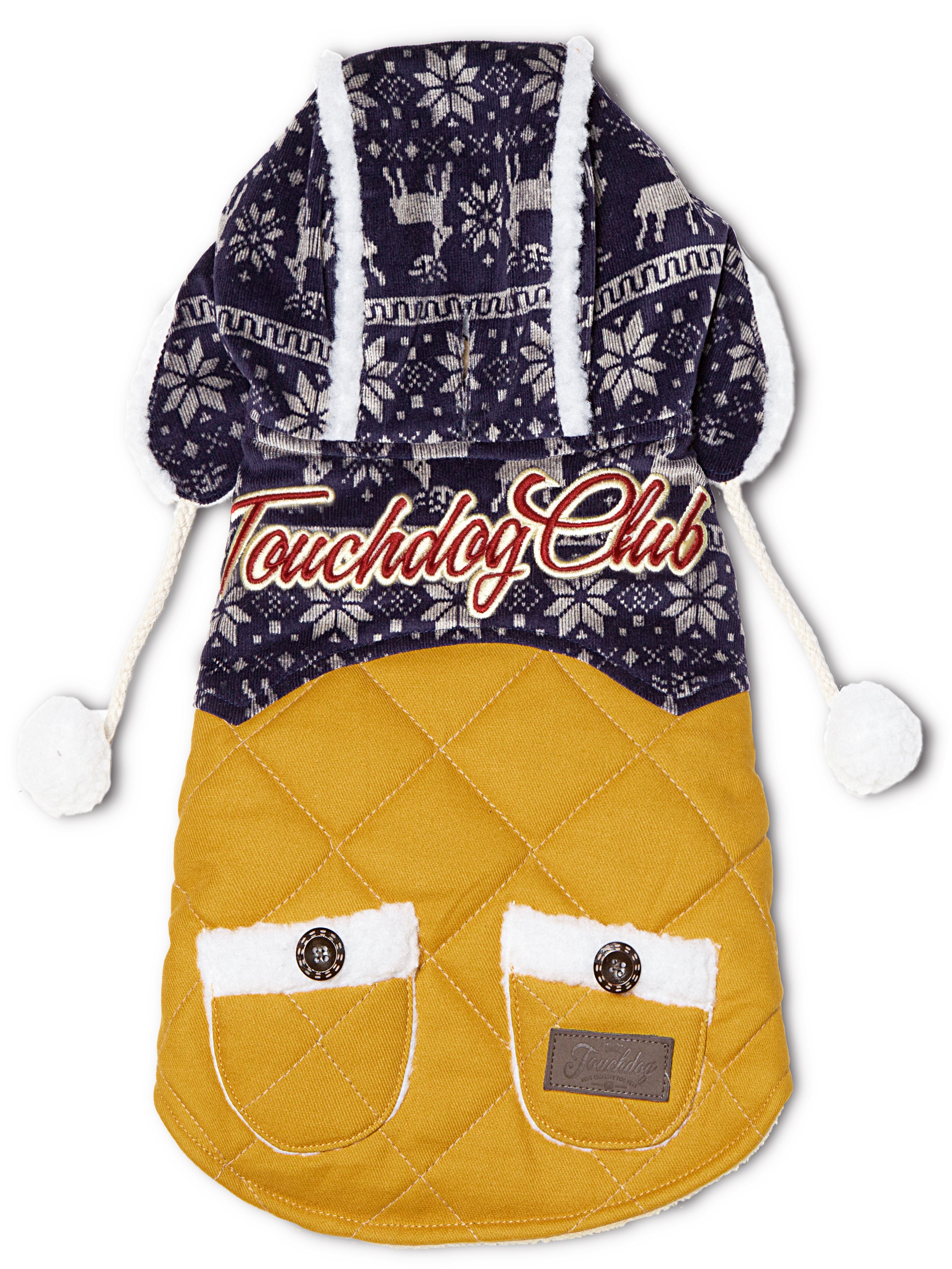 Touchdog Snowadayz Pom Pom Pet Hooded Sweater