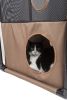 Pet Life Kitty-Square Obstacle Soft Folding Sturdy Play-Active Travel Collapsible Travel Pet Cat House Furniture