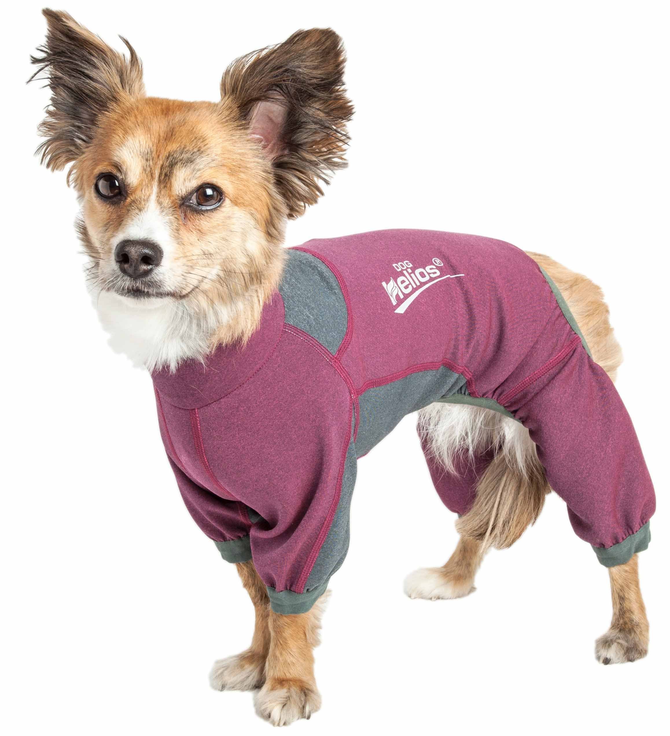 Dog Helios  'Rufflex' Mediumweight 4-Way-Stretch Breathable Full Bodied Performance Dog Warmup Track Suit