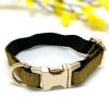 Mustard houndstooth collar & bow tie